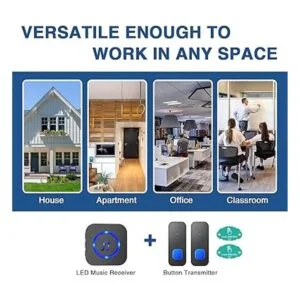 Wireless Doorbell Waterproof Door Bell Battery Operated_6