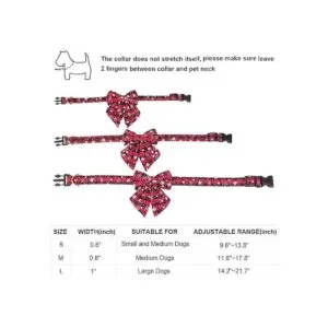 ADOGGYGO Paquete de 2 collares de Navidad para perros con_7