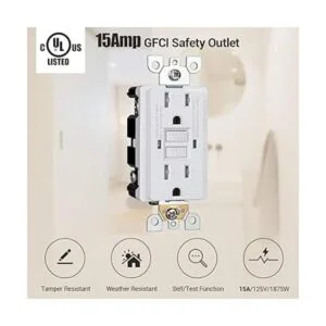 DEWENWILS Receptáculo de salida GFCI de 15 A_2