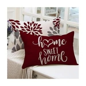 Hexagram Juego de 4 fundas de almohada geométricas azules_4