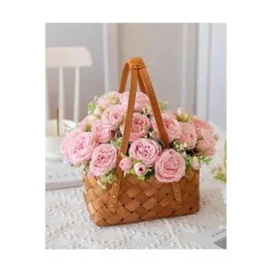 ASTRYAS Flores artificiales 3 piezas de flores de peonía_2