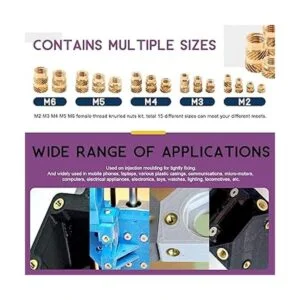 Swpeet 300 piezas de 5 valores M2 M3 M4 M5 M6 tuercas_7