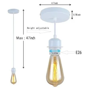 Mini kit de luz colgante industrial base E26 estilo_2