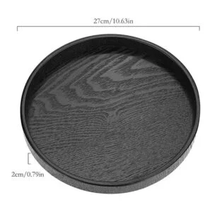 Bandeja de servir de madera maciza plato redondo_2