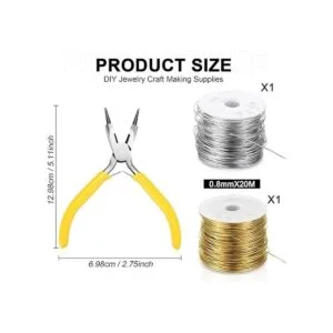 2 rollos de alambre y alicates de calibre 20 resistentes_2