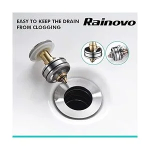Rainovo Tapón de drenaje para fregadero de baño 1.75_2