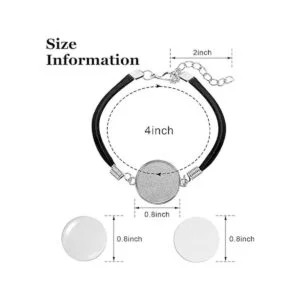 16 pulseras de sublimación de 0.787 in en blanco con bisel_7
