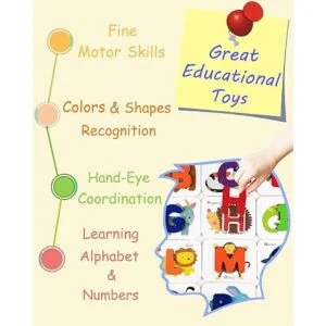 Gojmzo Tarjetas flash de números y alfabeto para niños_5