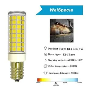 LUHMQ E14 bombillas LED E14 3 unidades base de rosca_2