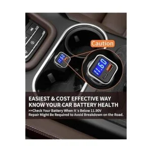 Adaptador USB C de cargador de coche con pantalla de_3