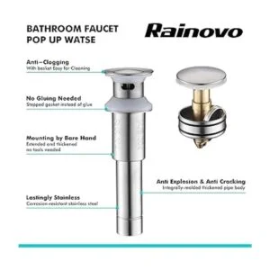 Rainovo Tapón de drenaje para fregadero de baño 1.75_3