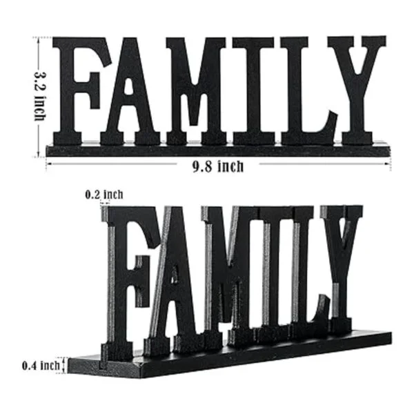 Letrero de madera con texto en inglés Love Faith Hope_3