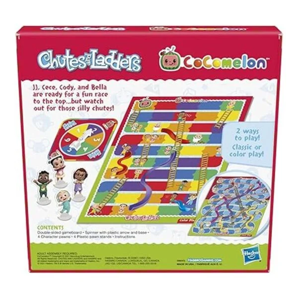Hasbro Gaming Chutes and Ladders Juego de mesa CoComelon_4