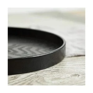 Bandeja de servir de madera maciza plato redondo_3