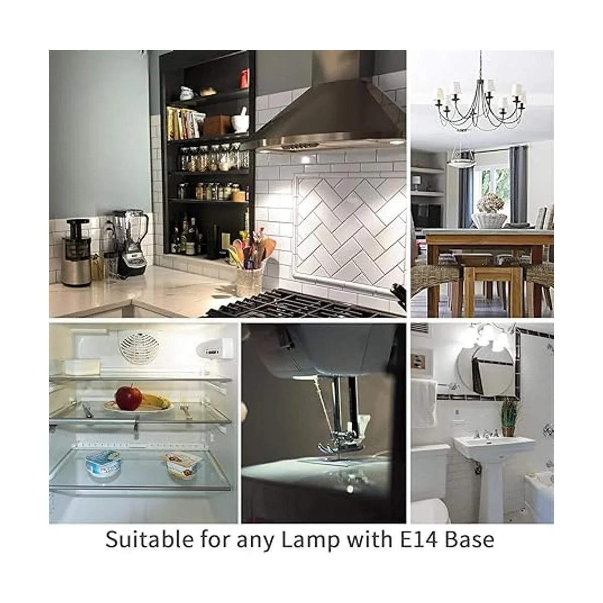 LUHMQ E14 bombillas LED E14 3 unidades base de rosca_6