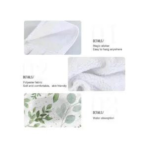 Giwawa 2 toallas de mano de hojas verdes suaves de_5