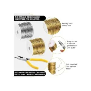 2 rollos de alambre y alicates de calibre 20 resistentes_3