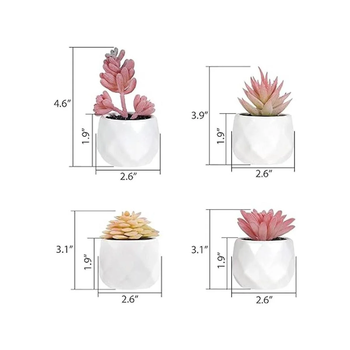 Tiita Suculentas artificiales de imitación en macetas_3