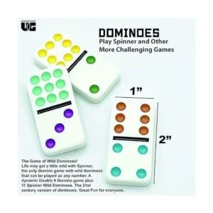 Juego de dominó de puntos de colores giratorios de juegos_5