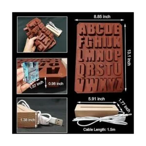 Voaesdk Moldes de resina de luz de letras grandes molde_5