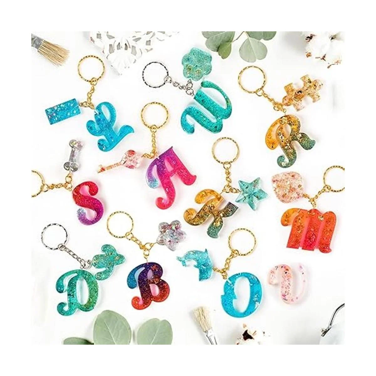 Mocoosy Juego de 182 moldes de resina del alfabeto de_6