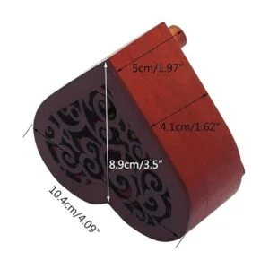 Pursuestar Caja musical de madera de corazón grabada con_3