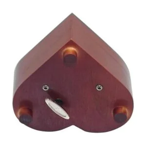 Pursuestar Caja musical de madera de corazón grabada con_4