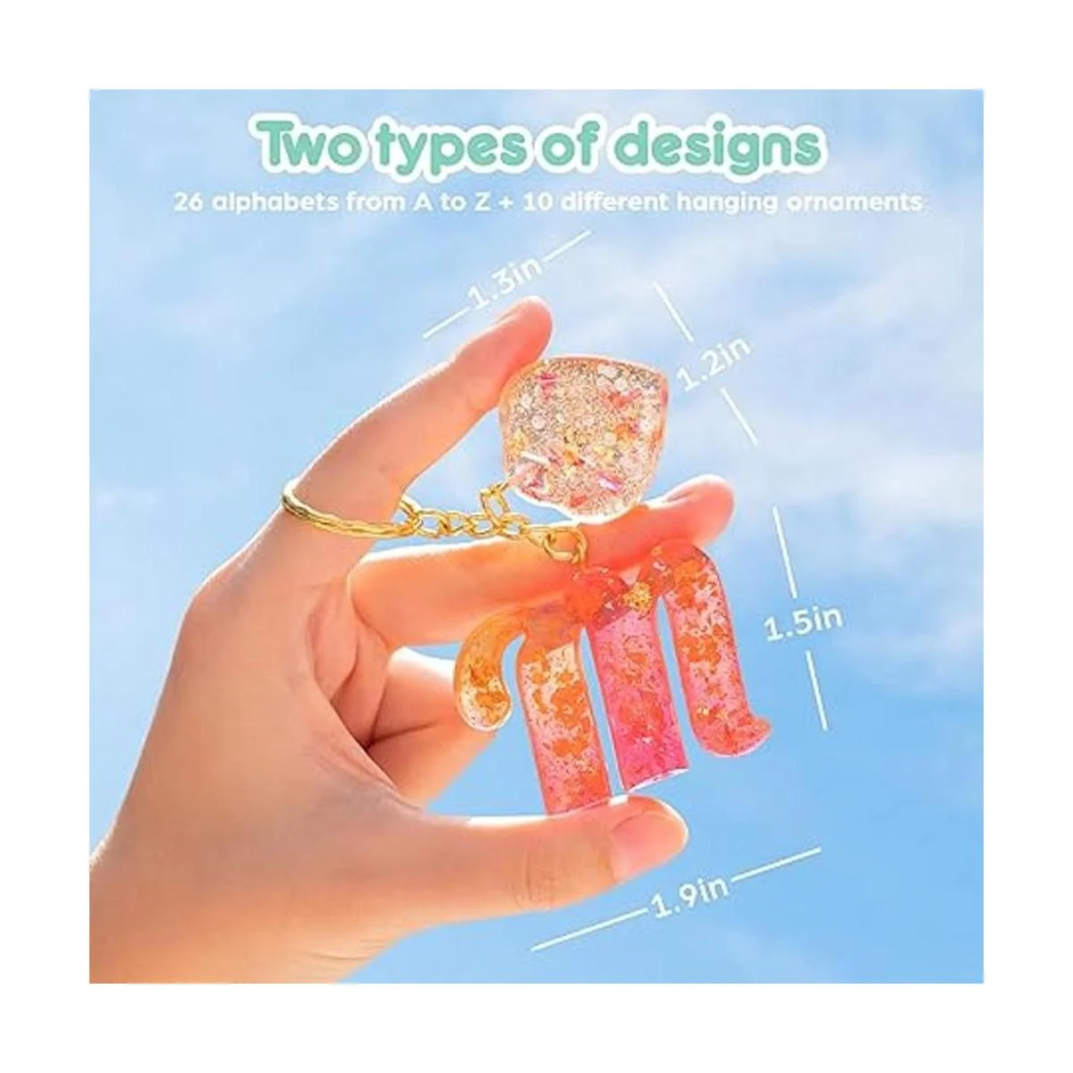 Mocoosy Juego de 182 moldes de resina del alfabeto de_5