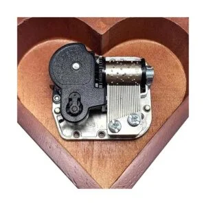 Pursuestar Caja musical de madera de corazón grabada con_6