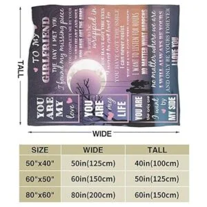 Manta de novia con texto en inglés I Love You para_4