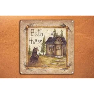 BAYABU letreros de metal para baño casa de oso_4