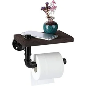 Luuuuucky Soporte de papel higiénico con estante colgador_1