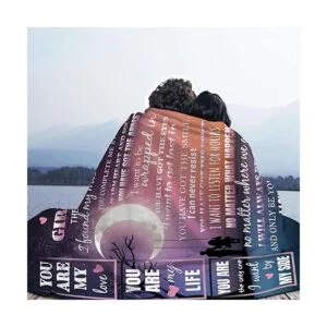 Manta de novia con texto en inglés I Love You para_5