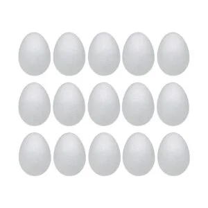 Crafjie Huevos de espuma de poliestireno de 3.1 in para_1