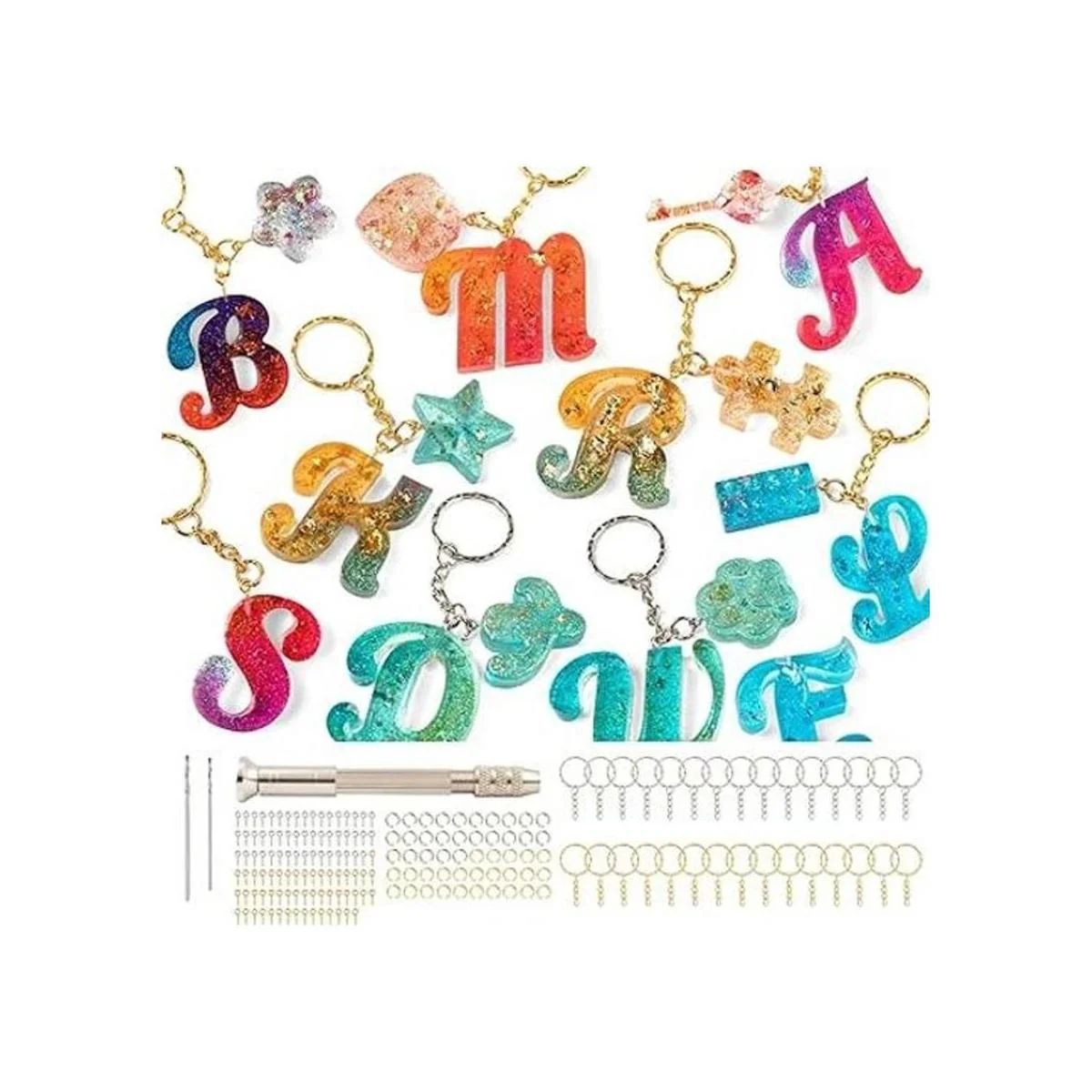 Mocoosy Juego de 182 moldes de resina del alfabeto de_1