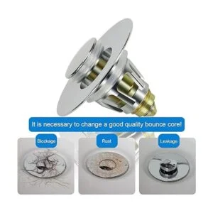 Tapón de lavabo de baño mejorado filtro de drenaje_5