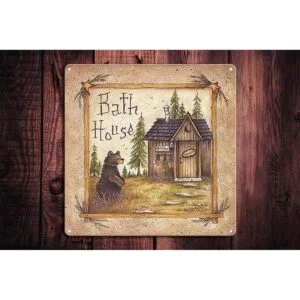 BAYABU letreros de metal para baño casa de oso_3