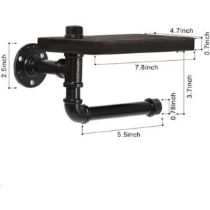 Luuuuucky Soporte de papel higiénico con estante colgador_5