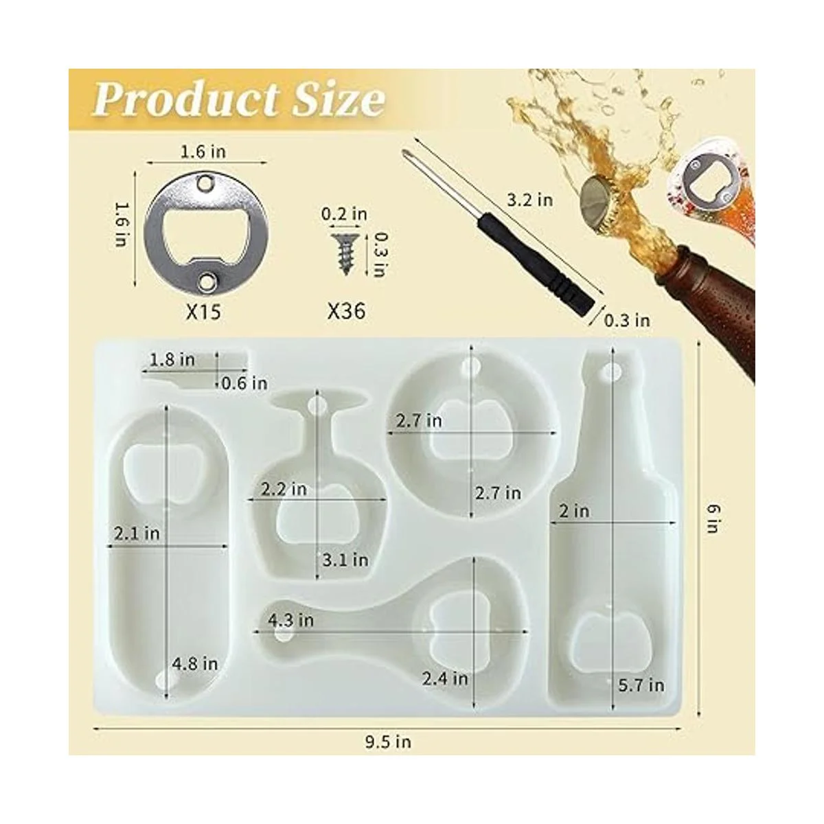 Moldes de resina para abridor de botellas moldes de_3