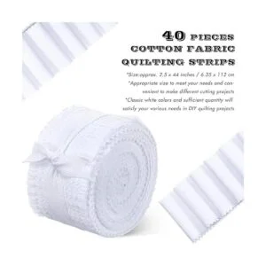 BOAO 40 rollos de tiras de tela colección de tiras de_3