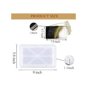 MUFUN Molde de resina para monedero molde de embrague de_2