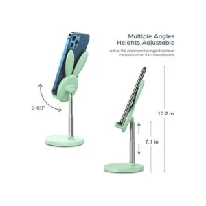 Bonito soporte para teléfono de conejito ajustable en_4