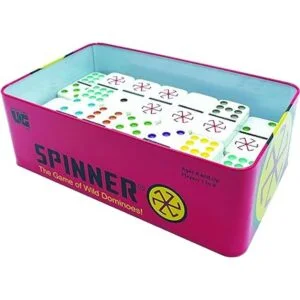 Juego de dominó de puntos de colores giratorios de juegos_3