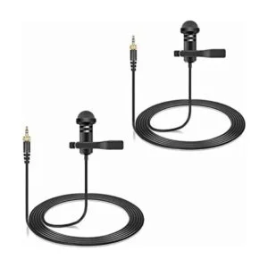 paquete de 2 micrófonos de solapa lavalier compatibles con_1