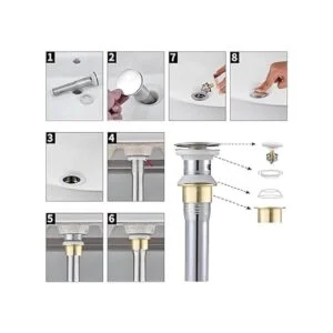 SuperMore Tapón de drenaje desplegable para fregadero de_4