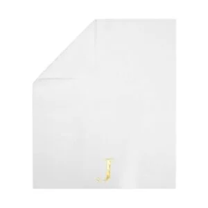 Servilletas de papel con monograma blanco de la letra J_6