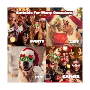 Halovin 20 marcos de anteojos de Navidad para niños_6