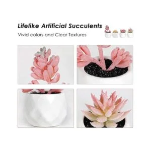 Tiita Suculentas artificiales de imitación en macetas_2