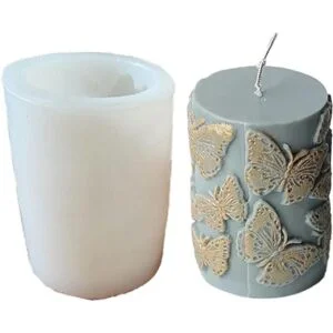 Moldes de vela cilíndrica Frangipani de mariposa en_1