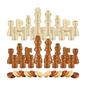 Juego de ajedrez de madera de 80 piezas de ajedrez hecho a_1